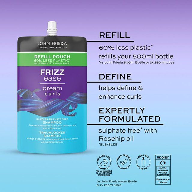John Frieda Dream Curls Shampoo 500ml Refil 500ml