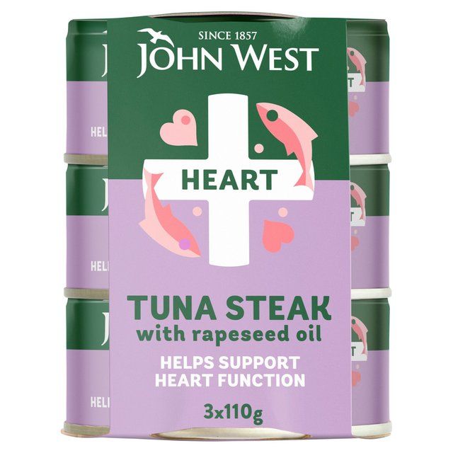 John West Heart No Drain Tuna Steak with Rapeseed Oil Default Title