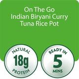 John West On The Go Indian Biryani Curry Tuna Rice Pot 120g