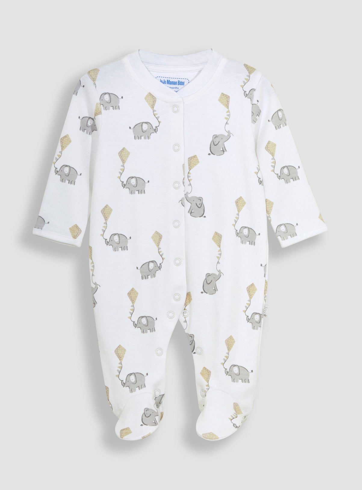 JOJO MAMAN BÉBÉ 3 Pack Sleepsuit, Hat & Bib Set 3-6 months