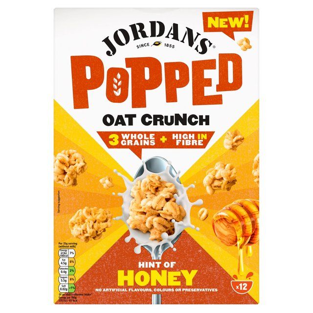 Jordans Popped Oat Crunch Hint of Honey Breakfast Cereal 425g