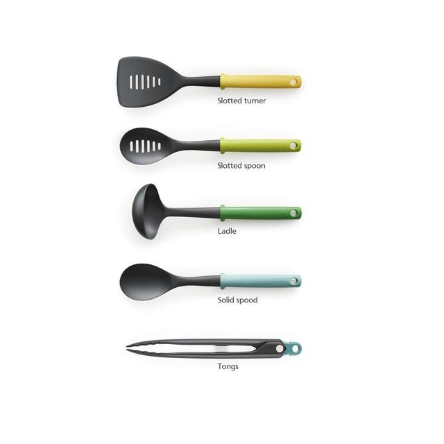 Joseph Joseph Duo 5pc Utensil Set with Stand (Opal) 5 per pack