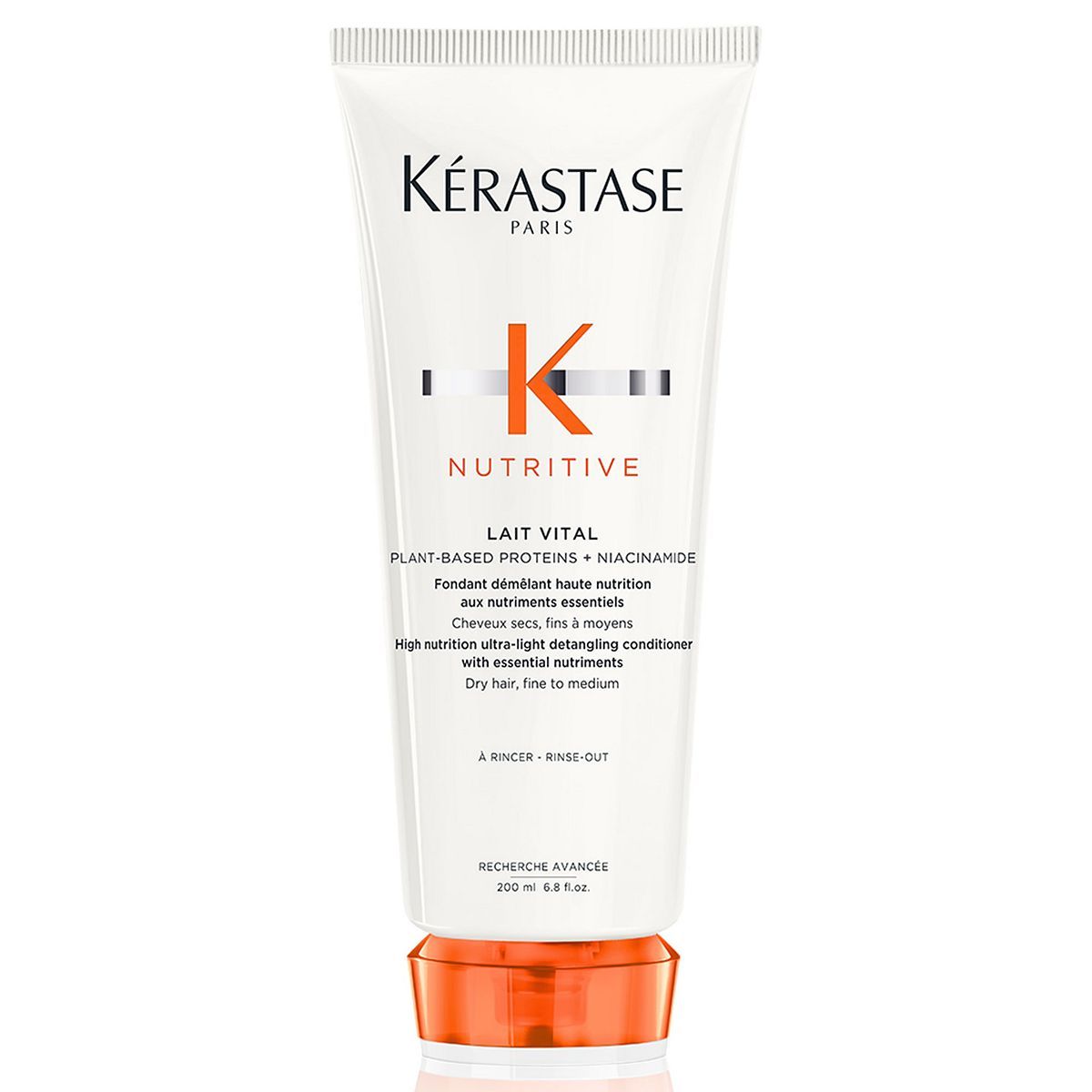 Kérastase Nutritive Ultra-Light Conditioner for Dry Hair With Niacinamide, Leave-In Conditioning Treatment, Lait Vital, 200ml