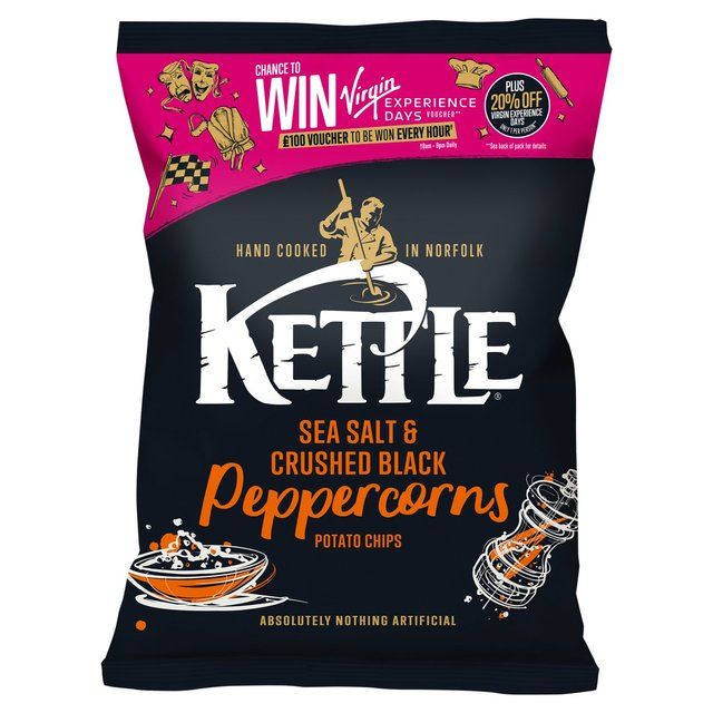 KETTLE Chips Sea Salt & Crushed Black Peppercorns 130g