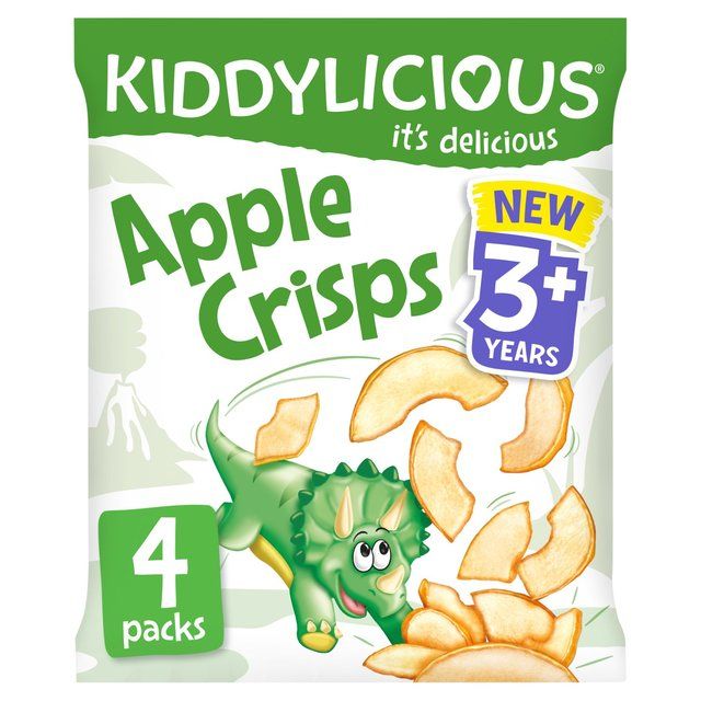 Kiddylicious Apple Crisps Kids Snacks Multi 4 x 12g