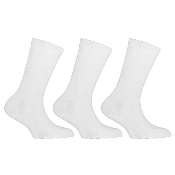 Kids Plain Cotton School Socks (Pack Of 3) (UK Shoe 9-12) White / 1EA
