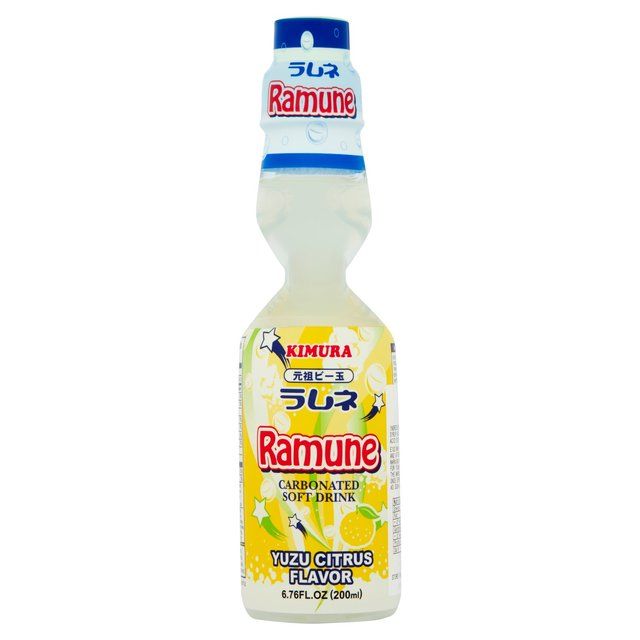 Kimura Ganso Ramune Yuzu Carbonated Soft Drink 200ml