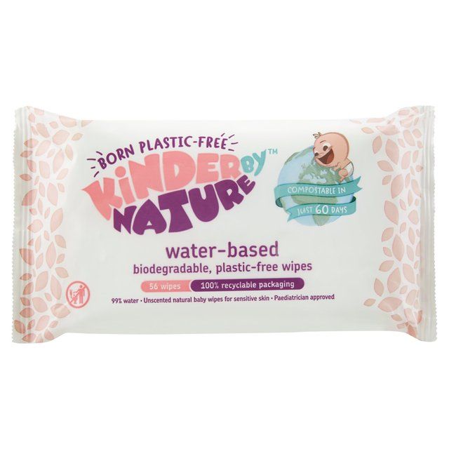 Kinder by Nature Water-Based Wipes 56 per pack