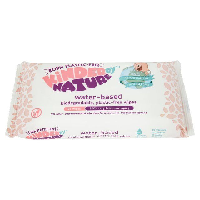Kinder by Nature Water-Based Wipes 56 per pack