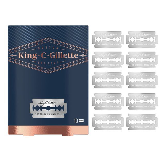 King C. Gillette Double Edge Safety Razor Blades 10 per pack
