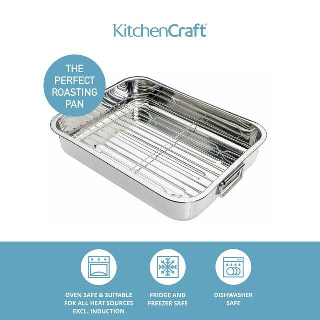 Kitchen Craft Stainless Steel Roaster With Rack