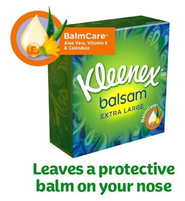 Kleenex Balsam Extra Long Tissues Singles Compact Box 40s