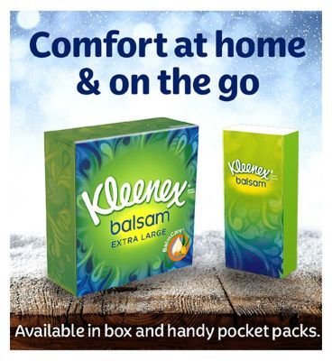 Kleenex Balsam Extra Long Tissues Singles Compact Box 40s