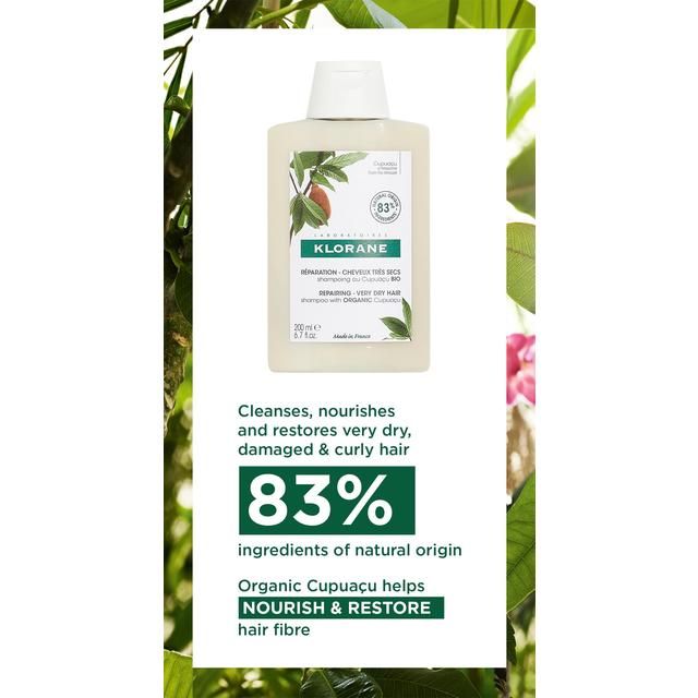 Klorane Nourishing & Repairing Shampoo with Organic Cupuacu Butter 200ml