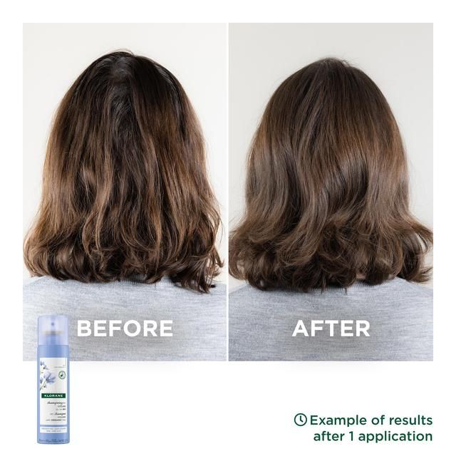 Klorane Volumising Dry Shampoo with Organic Flax Fibre for Fine Limp Hair 200ml