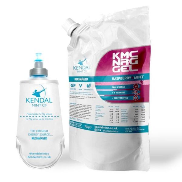 KMC Energy Gel Refill Raspberry & Mint + Flask Bundle