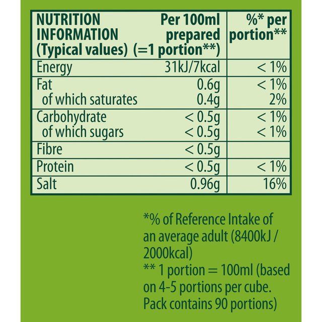 Knorr 20 Vegetable Stock Cubes 20 x 10g