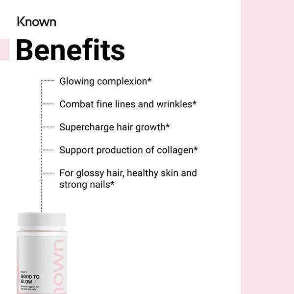 Known Good to Glow Hair, Skin & Nails Vegan Gummies x 60