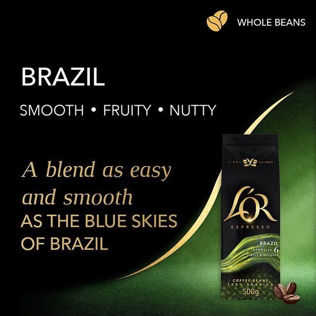L'OR Brazil Coffee Beans Intensity 6 500g
