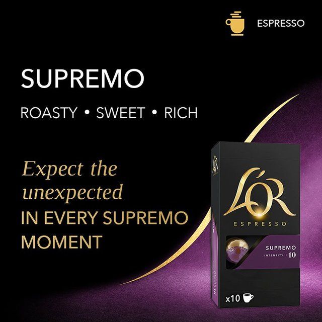 L'OR Espresso Supremo Intensity 10 Coffee Capsules 10 per pack