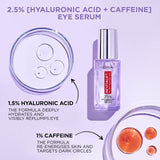 L'Oreal Paris 2.5% Hyaluronic Acid Eye Serum Replumps And De-Puffs Eye 20ml