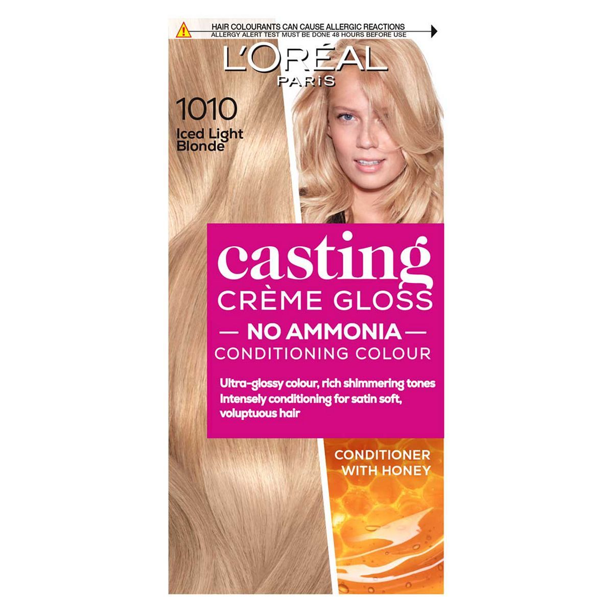 L'Oreal Paris Casting Creme Gloss Semi-Permanent Hair Dye, Blonde Hair Dye 1010 Light Iced Blonde
