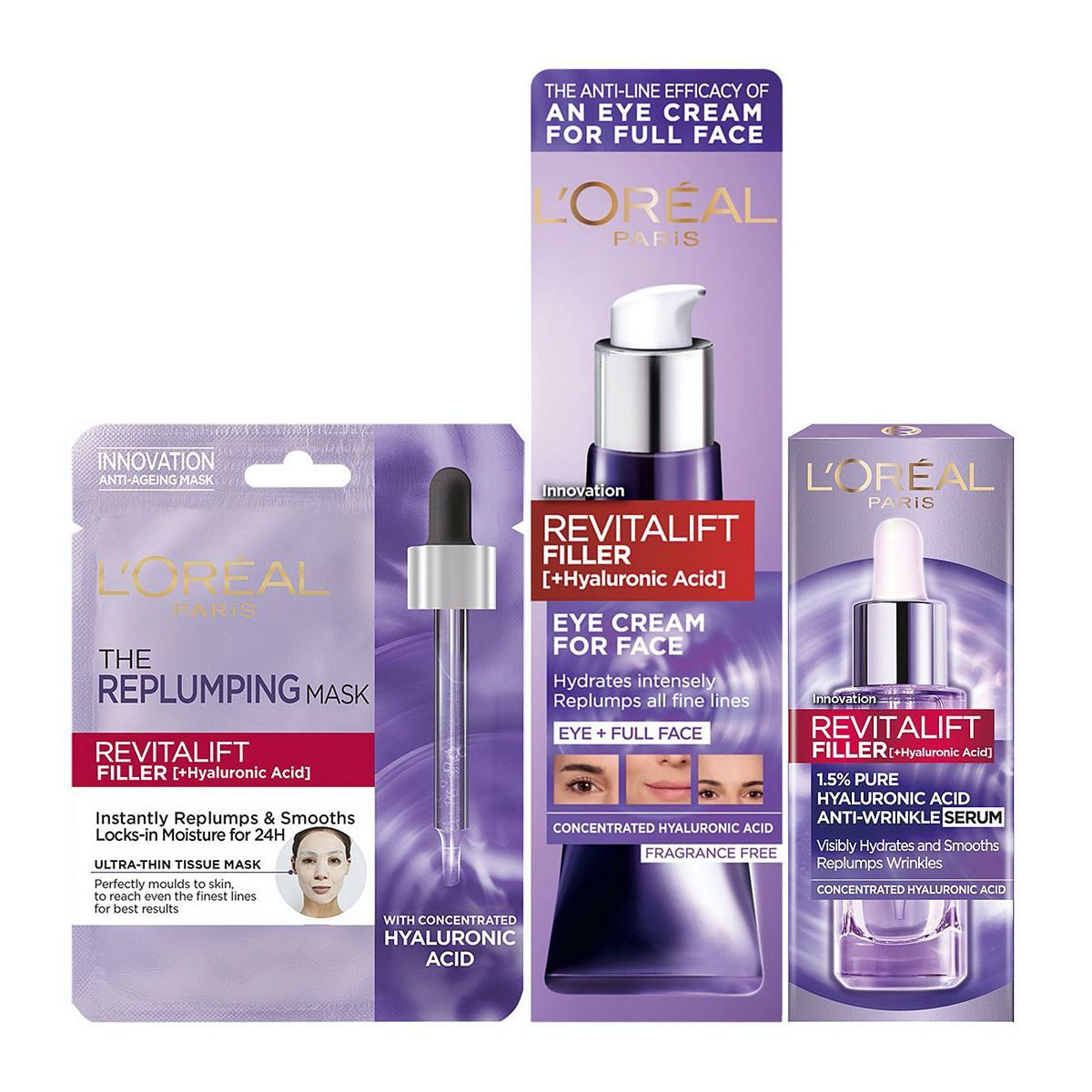 L'Oreal Paris Revitalift Filler Anti-line & Plump Routine Set