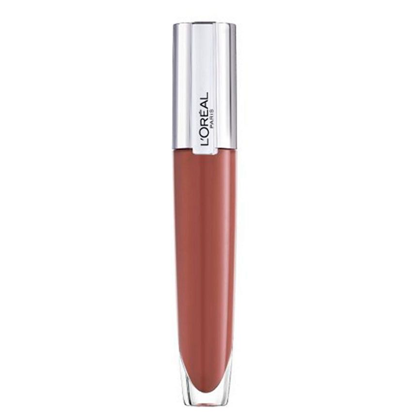 L'Oreal Paris Rouge Signature Plumping Sheer Nude Lip Gloss 414 Escalate, Lightweight