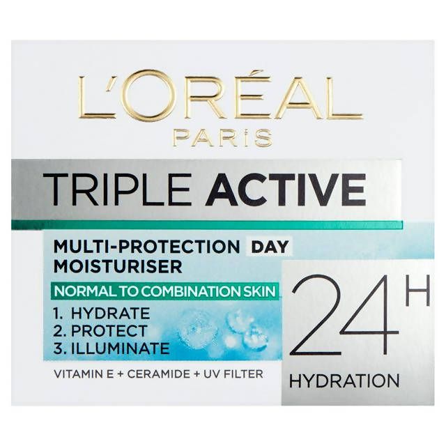 L'Oreal Paris Triple Active Day Moisturiser Normal to Combination Skin 50ml