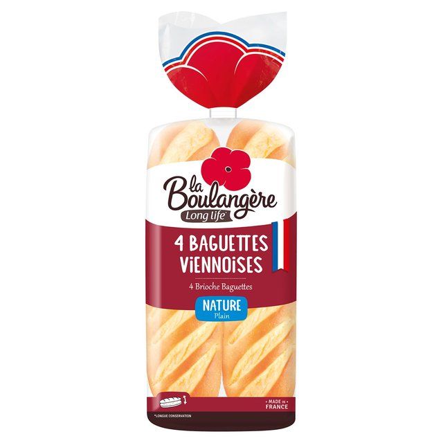 La Boulangere 4 Plain Brioche Baguettes 4 per pack