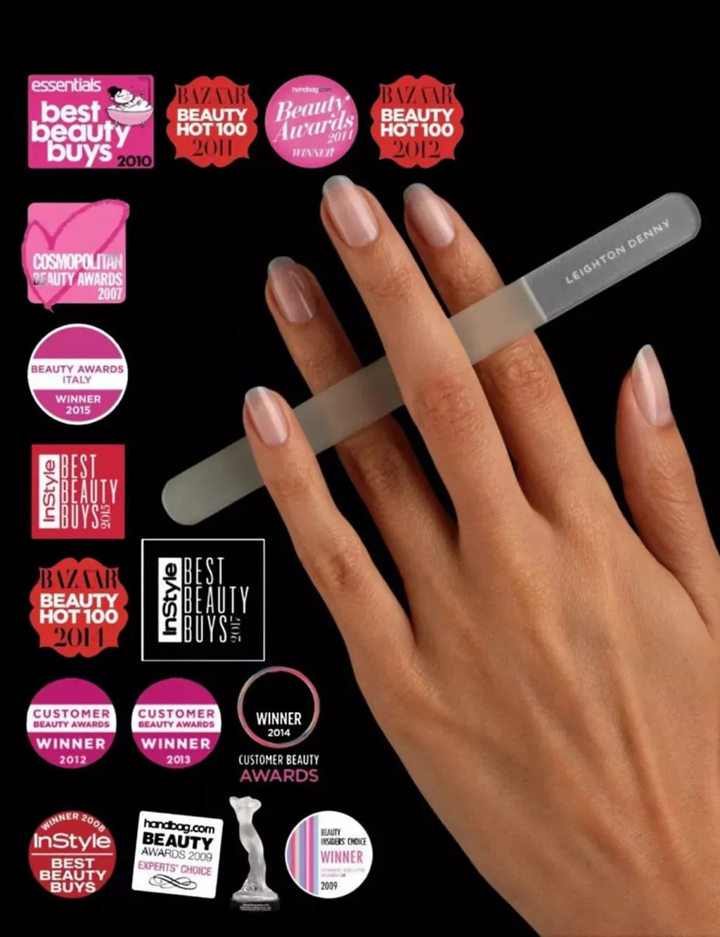 Large Crystal Nail File (195mm) & Case