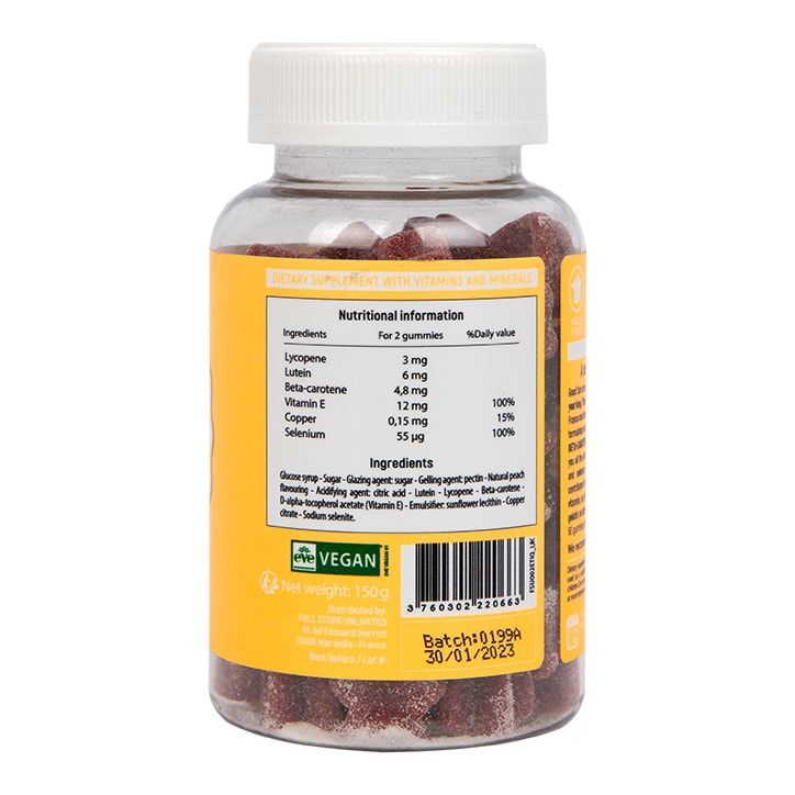 Lashilé Beauty Good Sun Vitamins Boost Peach Flavour 60 Vegan Gummies