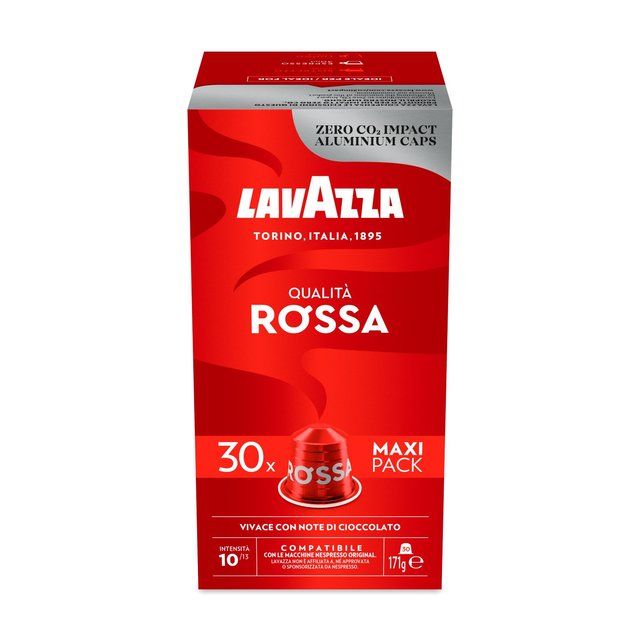 Lavazza Qualita Rossa Aluminium Nespresso Compatible Capsules 30 per pack