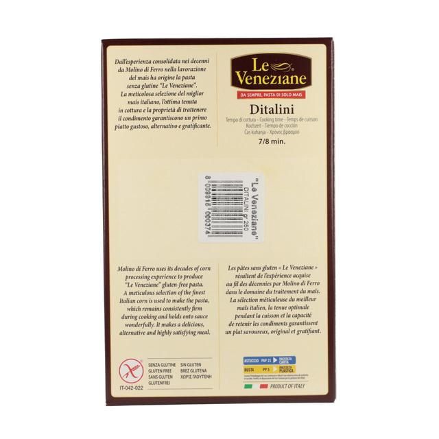 Le Veneziane Gluten Free Ditalini Little Pasta 250g