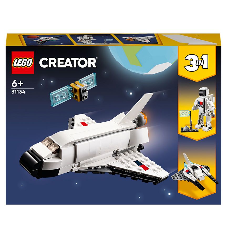 LEGO Creator 3 in 1 Space Shuttle Toy Set 31134 Age 6+ Years