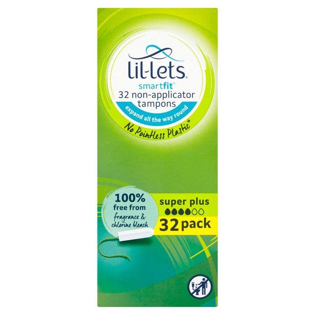 Lil-Lets Non-Applicator Tampons Super Plus 32 per pack