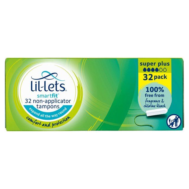 Lil-Lets Non-Applicator Tampons Super Plus 32 per pack