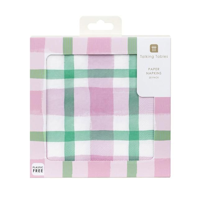 Lilac & Green Paper Party Napkins 20 per pack