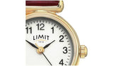 Limit Ladies Burgundy Faux Leather Strap Watch