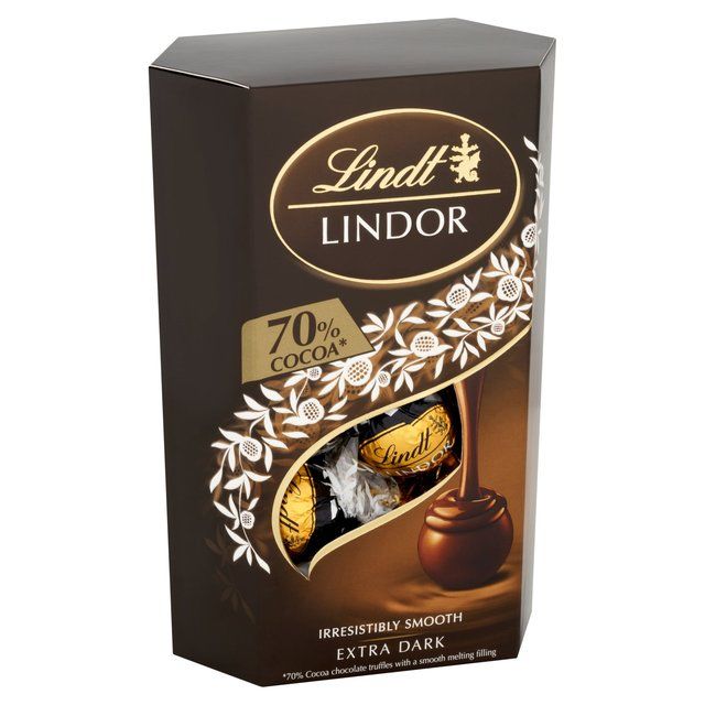 Lindt LINDOR 70% Dark Chocolate Truffles Box 200g