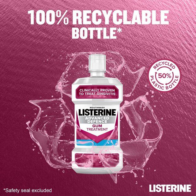 Listerine Advanced Defence Gum Treatment Crisp Mint Mouthwash 500ml