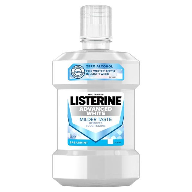 Listerine Advanced White Milder Taste Mouthwash 1L