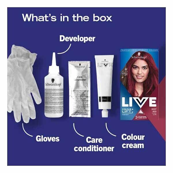 LIVE Colour + Lift Permanent Red Hair Dye Deep Red