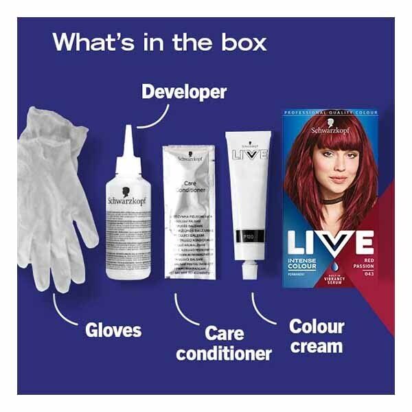 LIVE Intense Colour Permanent Red Hair Dye Red Passion