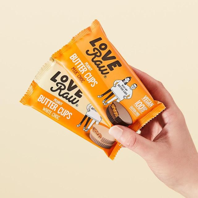 LoveRaw Milk Choc Peanut Butter Cups 34g
