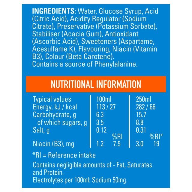 Lucozade Sport Drink Orange 4 x 500ml