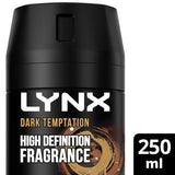 Lynx Deodorant Aerosol Body Spray Dark Temptation 150ml 250ML