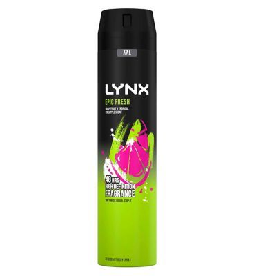 Lynx Epic Fresh Grapefruit & Tropical Pineapple Scent Body Spray For Men 250ml