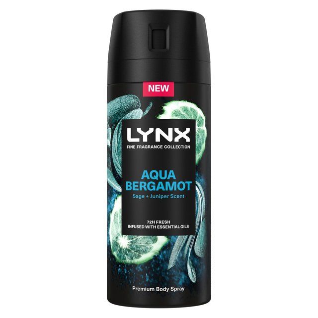 Lynx Fine Fragrance Collection Premium Deodorant Bodyspray Aqua Bergamot 150ml