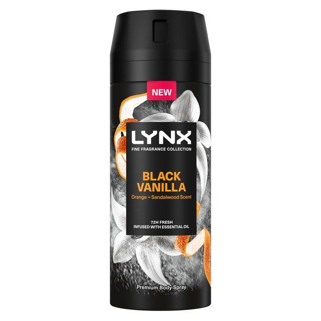 Lynx Fine Fragrance Collection Premium Deodorant Bodyspray Black Vanilla 150ml